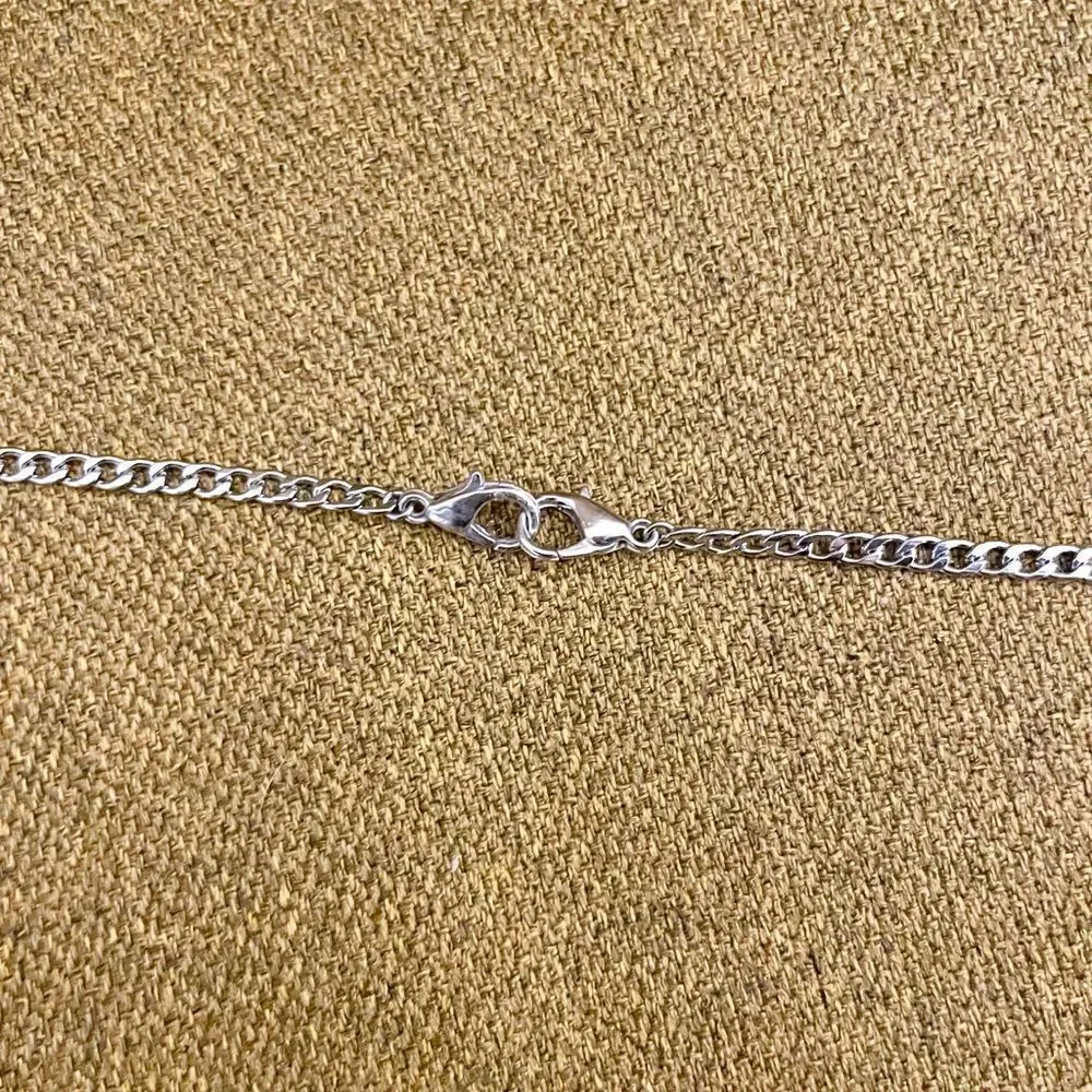 Silver Cuban Link Mask Chain Necklace (Unisex)